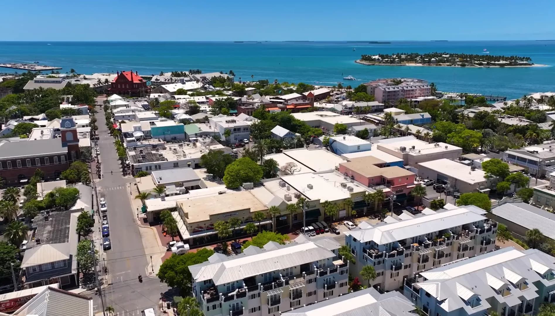 Key West golf cart rentals aerial view