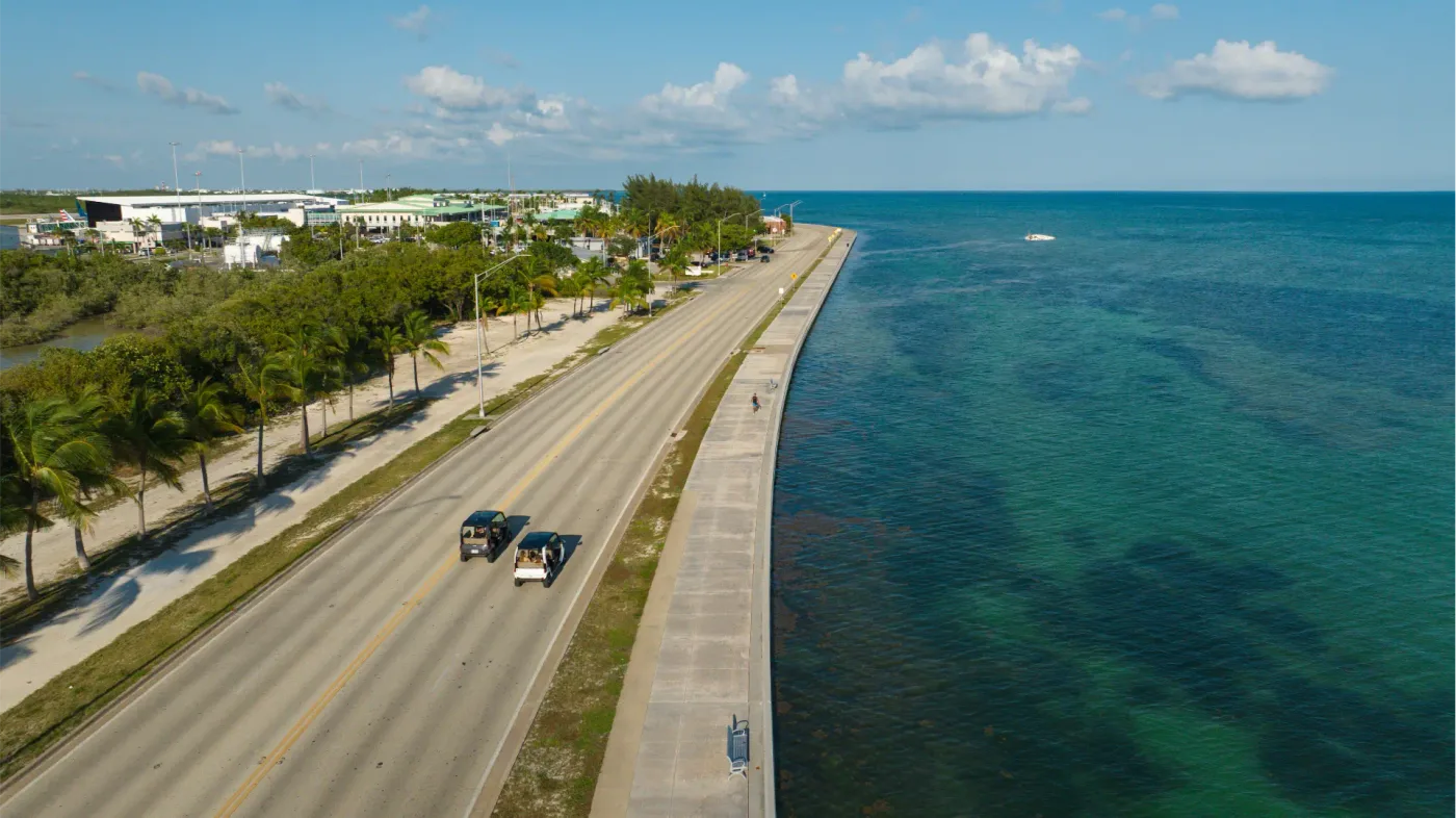 Women exploring Key West with a HydroThunder golf cart rental