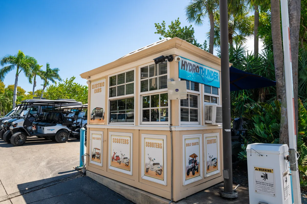 HydroThunder rental stand at Hyatt Key West